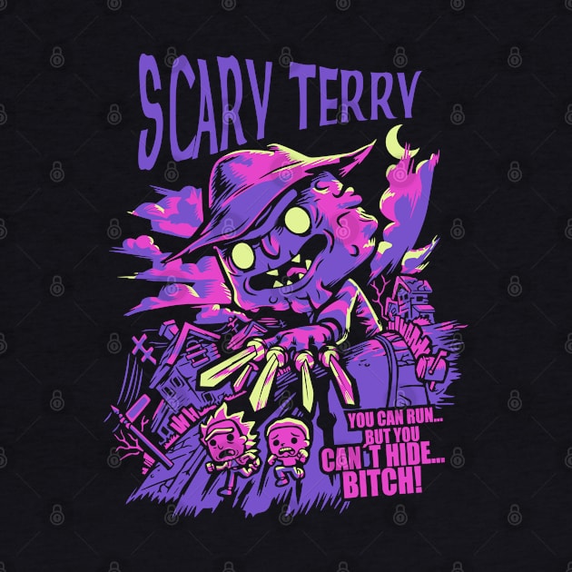 Scary Terry Graphic Design by Planet of Tees